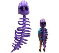Costume d'Os de Dinosaure en Peluche Portable pour Costumade - Décoration de Fête Amusante Concert- Dossier Doux - Violet - 75 cm