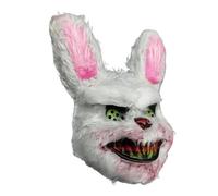 Costume d'ours à tête sanglante - Masque de lapin - Masque élastique effrayant réglable pour jeu de rôle, Halloween, Pâques, anniversaire