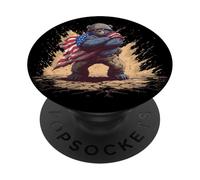 Costume d'ours Battlefield avec Cape américaine pour Soldat PopSockets PopGrip Adhésif