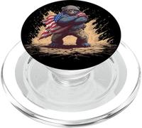 Costume d'ours Battlefield avec Cape américaine pour Soldat PopSockets PopGrip pour MagSafe