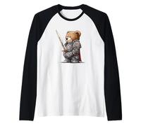 Costume d'ours en Peluche de Chevalier templier pour Adultes et Enfants Manche Raglan