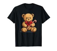 Costume d'ours en Peluche en Sucre d'orge pour la Saison des fêtes T-Shirt