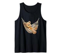 Costume d'ours en Peluche endormi dans Un hamac Débardeur