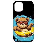 Costume d'ours en Peluche Flottant pour Les Amateurs de Piscine Coque pour iPhone 12/12 Pro