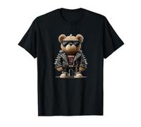 Costume d'ours en Peluche Punker pour Adultes et Enfants T-Shirt