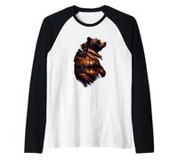Costume d'ours Patriotique pour Les Amoureux des Villes américaines et symboliques Manche Raglan