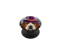 Costume drôle d'amant de Chien d'halloween de sorcière de PopSockets PopGrip Adhésif
