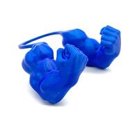 Costume drôle de chat avec bras musclés - Kit de super-héros en résine imprimée 3D pour Halloween et fêtes d'anniversaire, accessoires pour animaux de compagnie avec motif main géante (bleu)