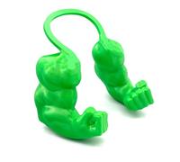 Costume drôle de chat avec bras musclés - Kit de super-héros en résine imprimée 3D pour Halloween et fêtes d'anniversaire, accessoires pour animaux de compagnie avec motif main géante (vert)