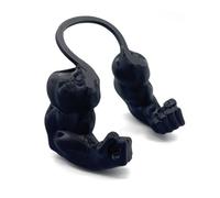 Costume drôle de chat avec bras musclés - Kit de super-héros en résine imprimée 3D pour Halloween et fêtes d'anniversaire, accessoires pour animaux de compagnie avec motif main géante (noir)