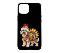 Costume drôle de Dandie Dinmont Terrier Turquie Thanksgiving Coque pour iPhone 15 Plus