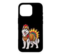 Costume drôle de Dinde Husky de Sibérie pour Thanksgiving Amoureux des Chiens Coque pour iPhone 16 Pro