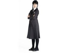Costume d'uniforme du Wednesday Addams avec perruque taille M Multicolore G