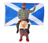 Costume écossais pour homme - Tenue écossaise Pick Me Up Carry Me avec chapeau trilby tartan et drapeau Saltire - Parfait pour Burns Night, enterrement de vie de garçon écossais