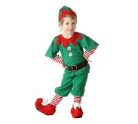 Costume Elfe De Noël, Deguisement De Lutin Enfant, Lutin Farceur De Noel Deguisement, Vêtements Lutin Farceur De Noel,chapeau, Jupe, Ceinture, Chaussettes/couvre-chaussures, Carnava Elfe Déguisement