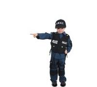 Déguisement Agent Police Swat Enfant - 5-6 Ans (116 Cm) - Noir Noir