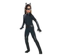 Costume Enfant Catwoman Deluxe Avec Jumpsuit Et Masque Moulé Taille Moyenne 8-10