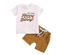 Costume enfant garçon mariage bleu clair tout-petit garçon manches courtes imprimé t-shirt tops short enfant 2 pièces ensemble tenues vêtements vêtements pour nouveau-né garçon, or, 0-6 mois
