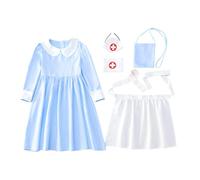Costume Enfant infirmière, Robe, médecin, Docteur, déguisements de Carnaval, Déguisement d'infirmière Officiel de la Première Guerre Mondiale pour Fille, Uniforme d'hôpital