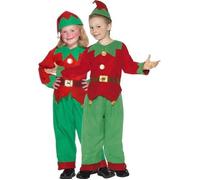Costume enfant lutin mixte - SMIFFY'S - Taille S 110cm - Rouge et vert - Intérieur