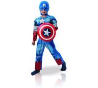 Costume Enfant Luxe Captain America™ Avengers Assemble - Bleu - M Bleu G