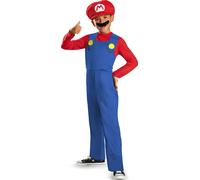 Costume enfant Mario Super Mario jeu vidéo rouge-bleu