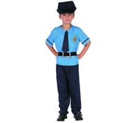 Costume Enfant Policier - PTIT CLOWN - Taille 5-6 ans - Noir et Blanc - Intérieur