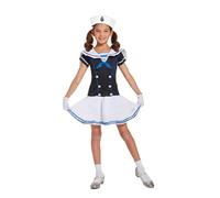 Costume Enfant Sailor Girl Grande Taille Age 10 - 12 Ans