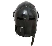 Costume et armure médiévaux de Barbuta Noir