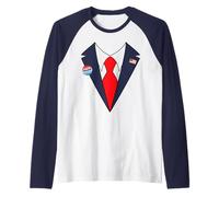 Costume et Cravate du président Trump Trump Inauguration de Donald Trump Manche Raglan