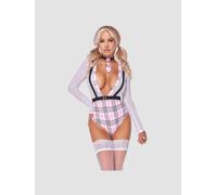 Costume étudiante carreaux blanc