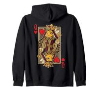Costume Fantaisie Reine Abeille à Jouer aux Cartes en Forme de cœur Sweat à Capuche