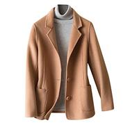 Costume Femme - Femmes Dames Manteau Chaud Manteau Vestes Hiver À Manches Longues Doux Bouton Manteau Hiver Mode Vêtements D'Extérieur Hauts (Khaki XL)