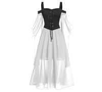 Costume Femme Halloween Deguisement Diable Elegante Adulte Grande Taille Diablesse Women Robe Pour Horreur Citrouille Malefique Déguisement Halloween Femme Noir 5XL