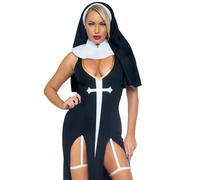 Leg Avenue scala 86972 00701 Sultry Siner Costumes, Black, White, Standard Size