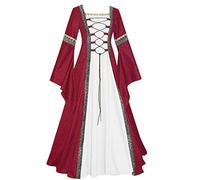 Costume Femme Moyen Age Robe Medieval Deguisement Moyen Age 5XL Robe Belle Costume Adulte Femme Deguisement Elfe Voyante Velours Medieval Medievale Grande Taille Velours Vert Victorienne Gothique