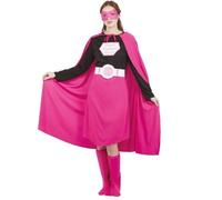 Costume femme - PTIT CLOWN - Super-mariée - Rose fuchsia et noir - Taille S/M - Ensemble 5 pièces S/M