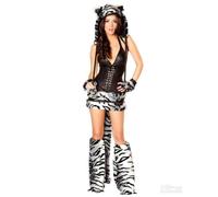 Costume femme sexy tigre blanc M