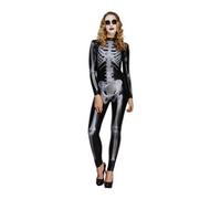 Costume Fever Justaucorps Squelette - Noir - S Gris