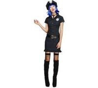 Smiffys Fever Naughty Cop, Black (Size S)