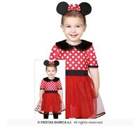 Costume Fille Souris Minnie Fairytale Rouge Polyester 12-18 Mois 18-24 Mois