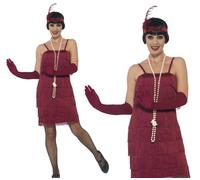Costume Flapper Bourgogne Femme Années 1920 Tenue Chic Années 20 Flapper S-XXL