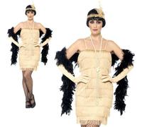 Costume Flapper En Or Pour Femmes Années 1920 Tenue De Fête Flapper