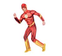 amscan amscan-9906108 Déguisement Classique Flash Warner Bros pour Homme Taille XL, Unisexe Enfant, 9906108, Multicolore, Extra Large: 46-50"