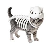 Costume for Dogs Hooded Dinosaur, Skeleton Shape Pet Outfit | Pet Costume for Role Play Small Medium Breed Birthday Kitten Puppy Halloween Cosplay Party Photo Prop