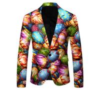 Costume formel à manches longues pour homme - Veste boutonnée à revers - Grande taille - Imprimé poche - Pour mariage, bal de fin d'année (3), rose, L