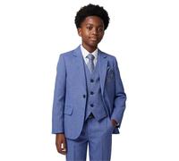 Costume Formel texturé 8 pièces pour garçons - Coupe Slim pour Pageboy 117 Bleu Ciel, âge 10 années