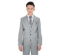 Costume Formel texturé 8 pièces pour garçons - Coupe Slim pour Pageboy 129 Gris, âge 14 années