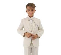Costume Formel texturé 8 pièces pour garçons - Coupe Slim pour Pageboy 235 Ivoire, âge 9 années