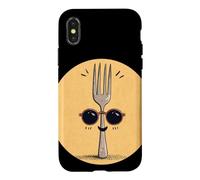 Costume Fourchette Souriante Coque pour iPhone X/XS
